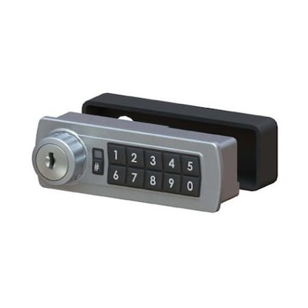 Lockey Gemini Electronic Keypad Combination Cabinet Lock Silver Left Handed Horizontal GE370-SL